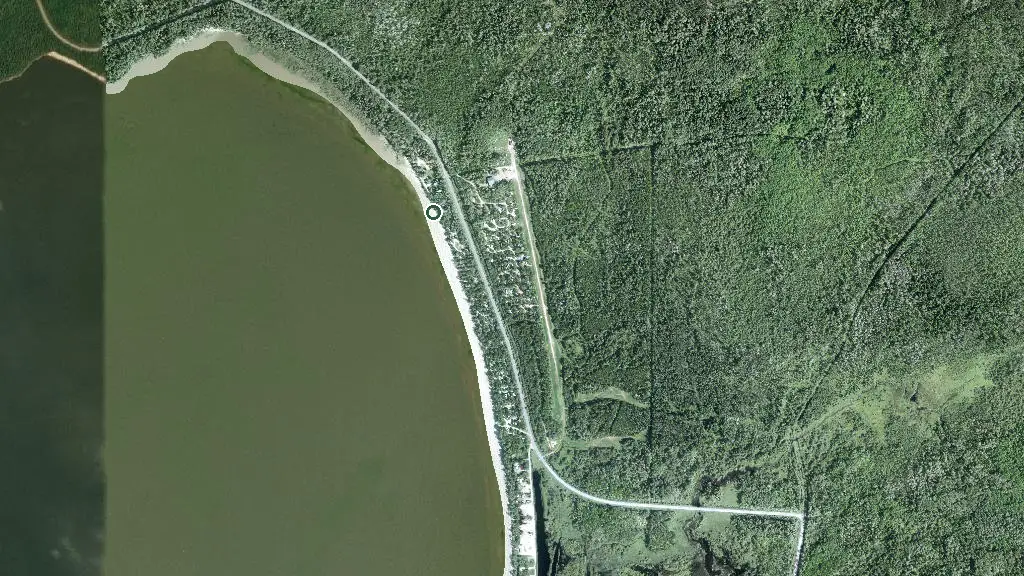 Aerial view of Mantago Bay Campground & RV Park and surroundings