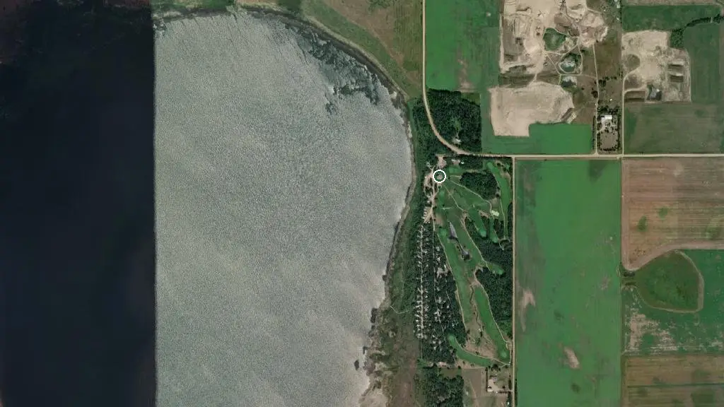 Aerial view of Bashaw Golf & Country Club Campground and surroundings