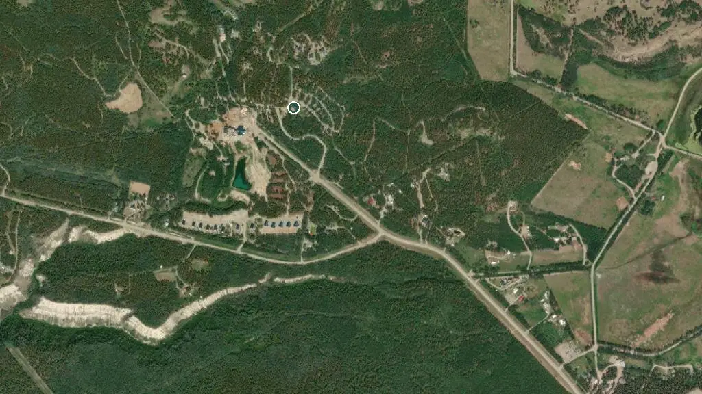 Aerial view of Hot Springs Campground and surroundings