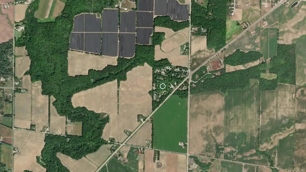 Aerial view of Red Oak Travel Park and surroundings