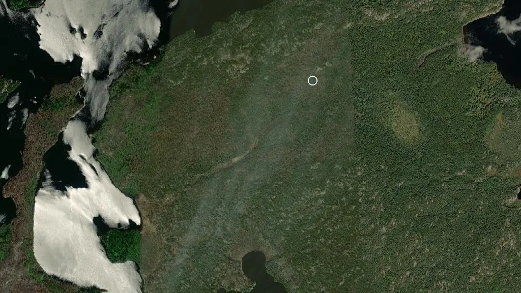 Aerial view of Woodland Caribou Provincial Park and surroundings