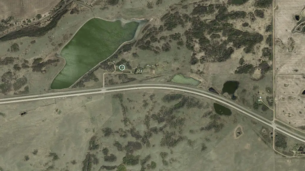 Aerial view of Hidden Lake Campground and surroundings