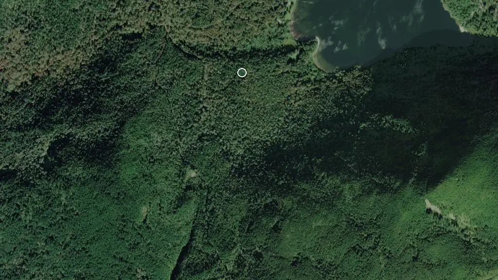 Aerial view of Bench Campground and surroundings
