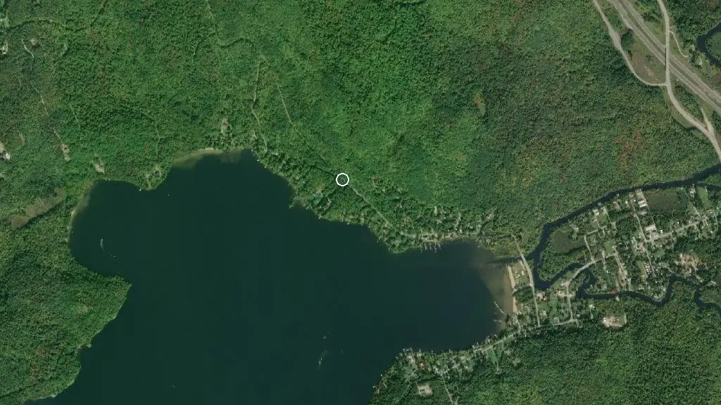 Aerial view of Doe Lake Campground Rizzort and surroundings