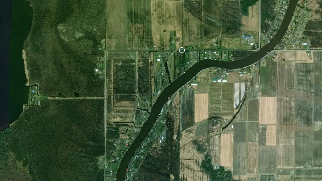 Aerial view of Sturgeon Falls KOA Holiday and surroundings