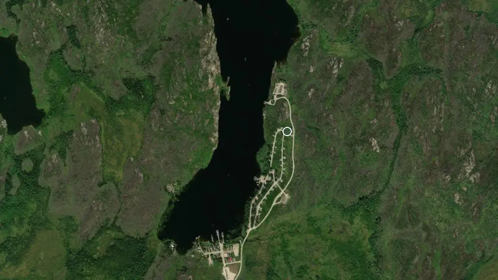Aerial view of Nemeiben Campground and surroundings