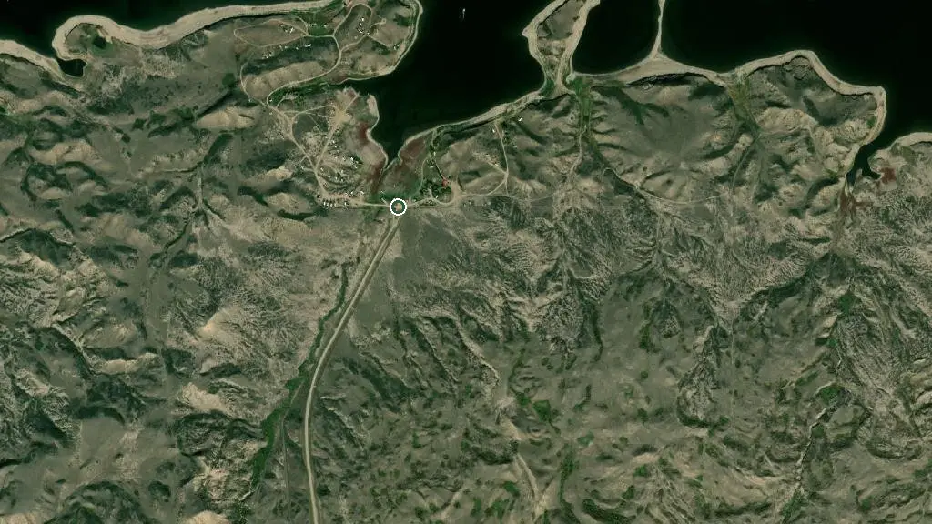 Aerial view of Herbert Ferry Regional Park and surroundings
