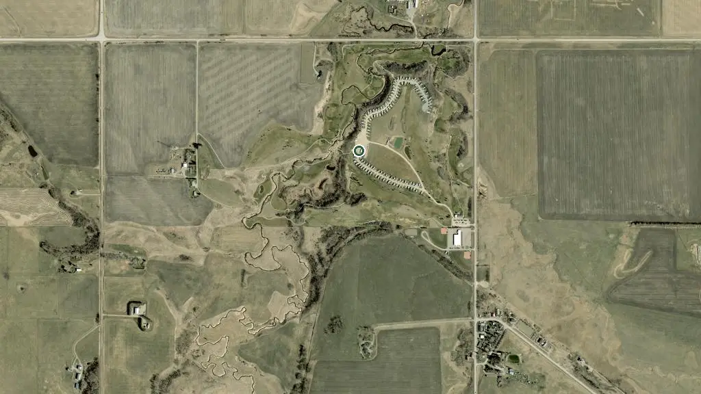 Aerial view of Beaver Dam Golf Course & RV Resort and surroundings