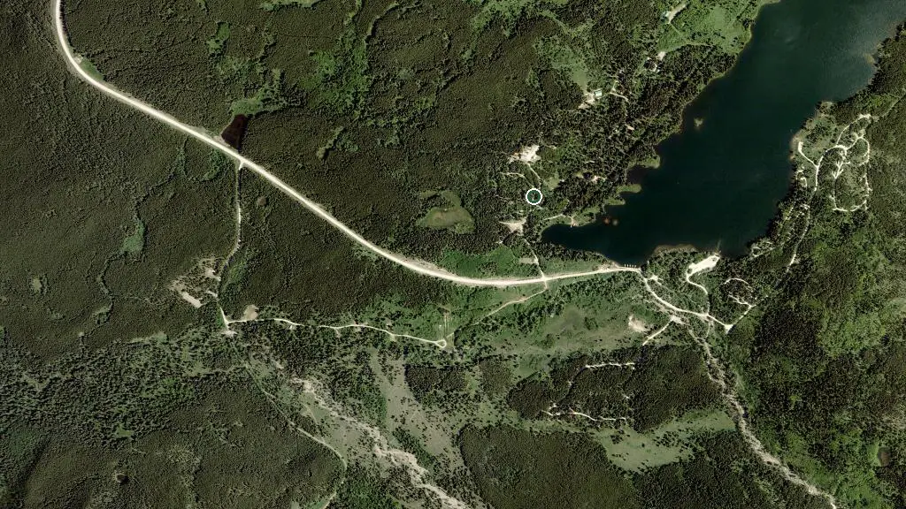Aerial view of Glamping Resorts - Castle Provincial Park and surroundings
