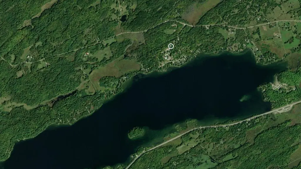 Aerial view of Silver Lake Wesleyan Camp and surroundings