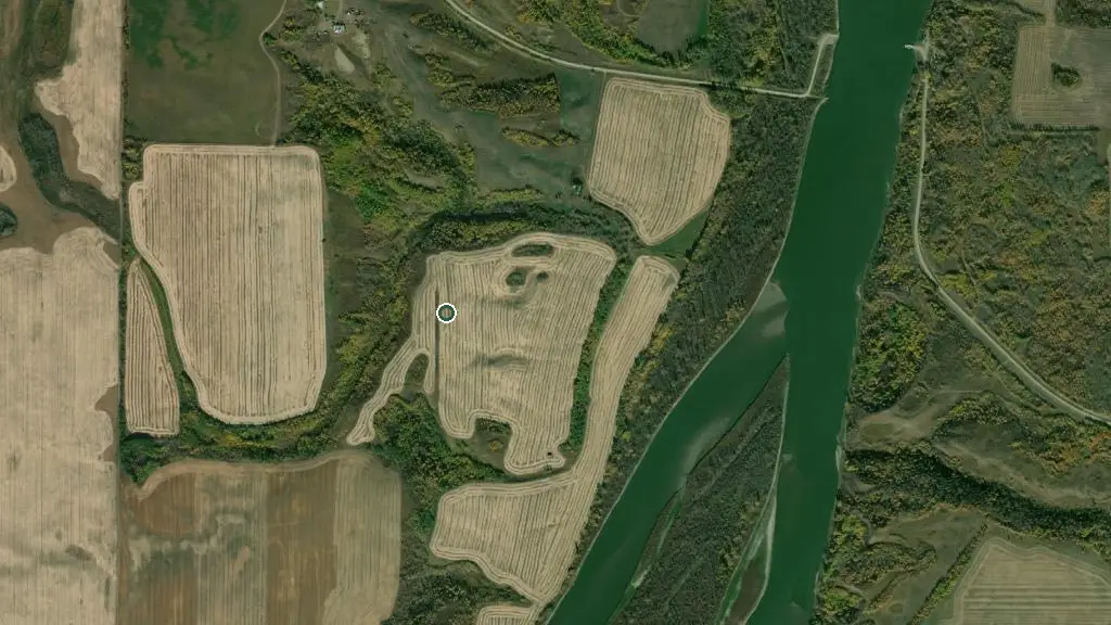 Aerial view of Rose Valley Campground and surroundings