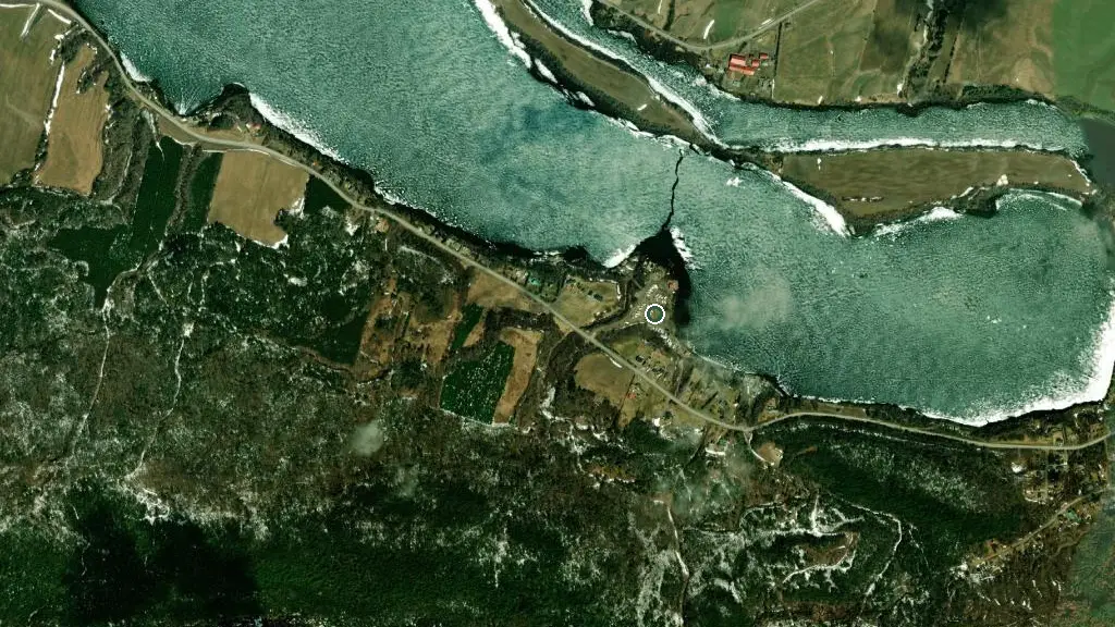 Aerial view of Camping Lac-Vert and surroundings