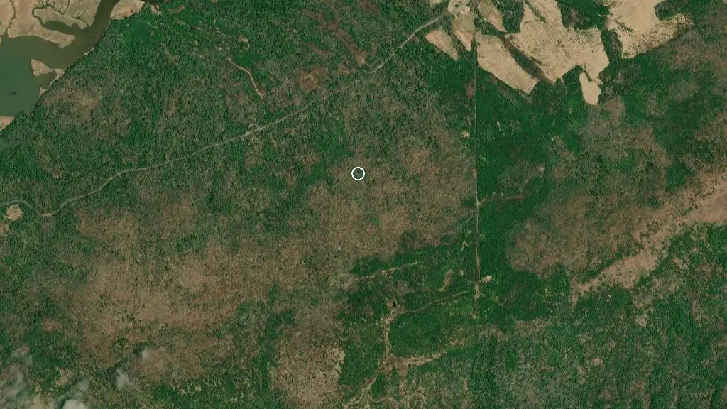 Aerial view of Five Islands Provincial Park and surroundings