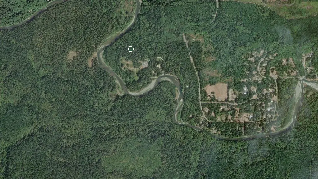 Aerial view of Stoltz Pool Campground and surroundings