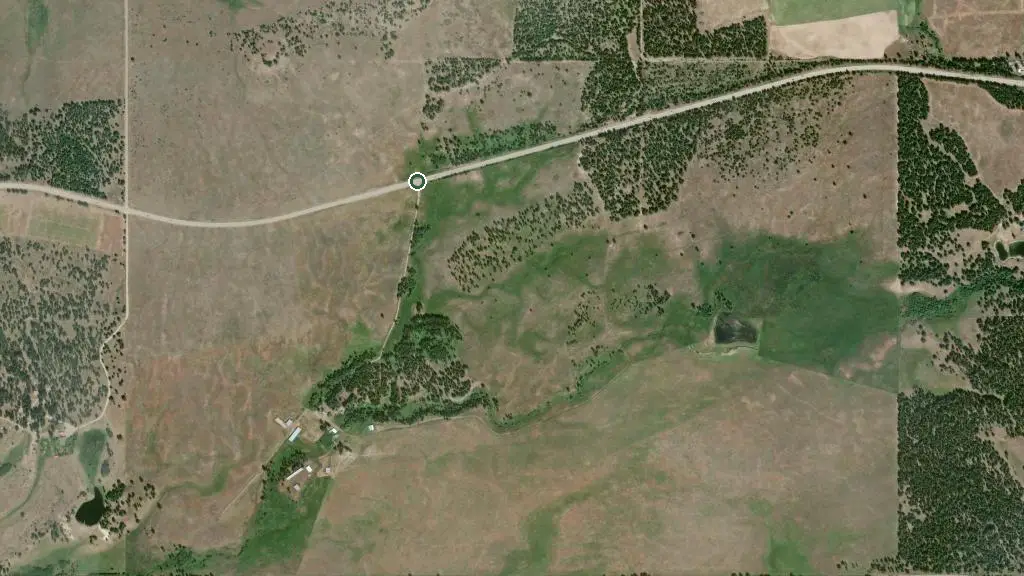 Aerial view of Arosa Ranch and surroundings