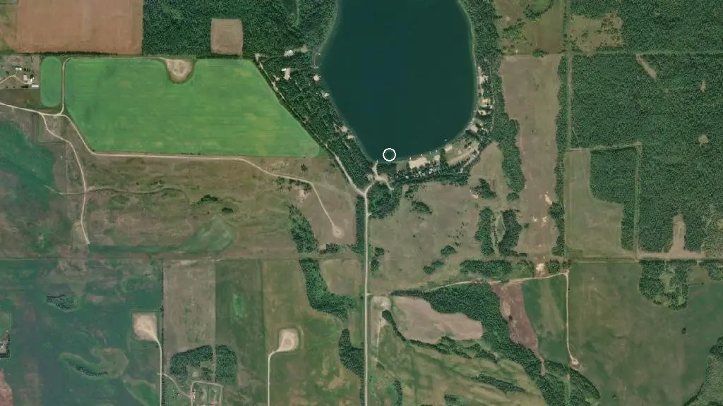 Aerial view of Minnie Lake M.D. Park (West) and surroundings