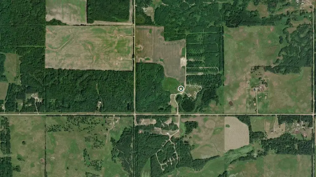 Aerial view of RockWood RV Resort and surroundings