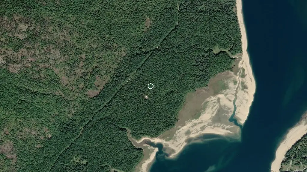 Aerial view of McDonald Creek Provincial Park and surroundings