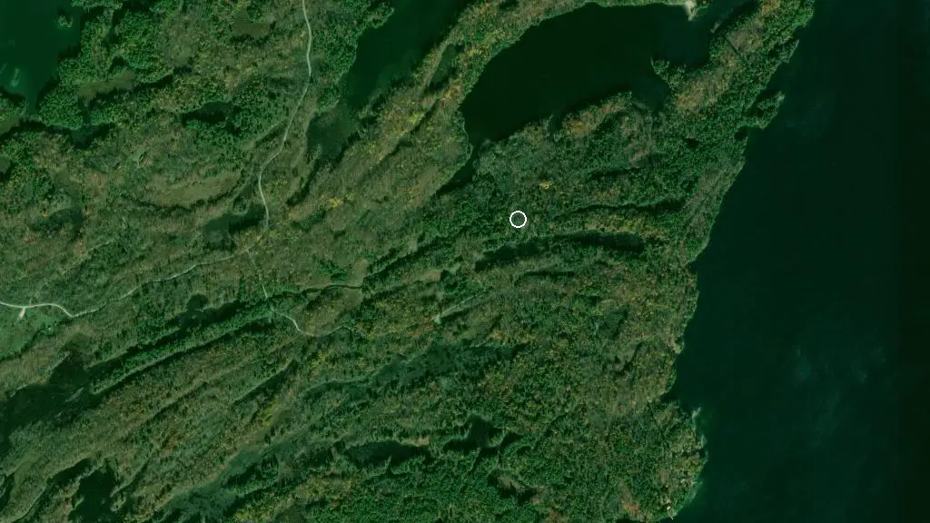 Aerial view of Murphys Point Provincial Park and surroundings