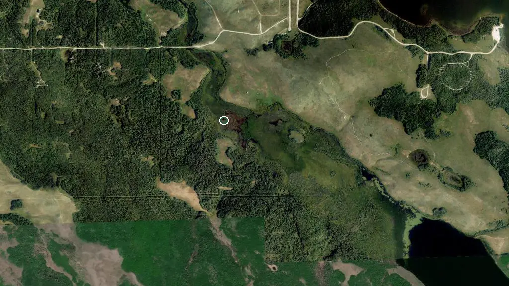 Aerial view of Outpost Wetlands Natural Area and surroundings