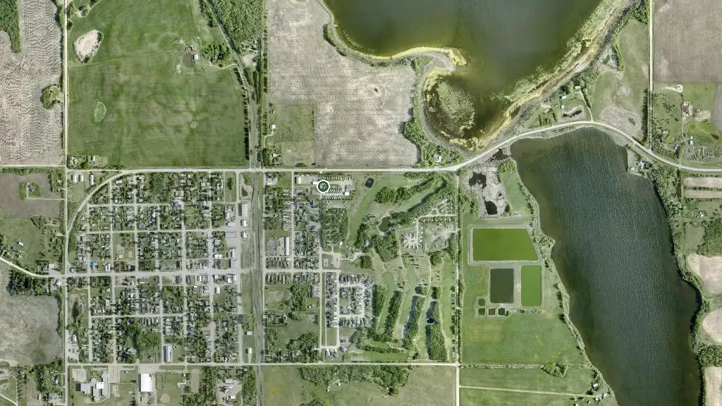 Aerial view of Fawn Meadows B&B Lodge, Cabins & RV Park and surroundings