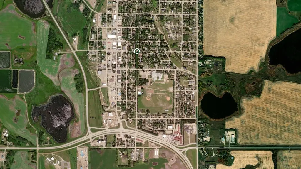 Aerial view of Russsell Peace Park and surroundings