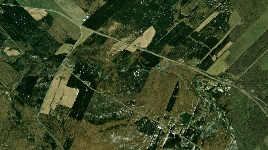 Aerial view of Mont Radar and surroundings