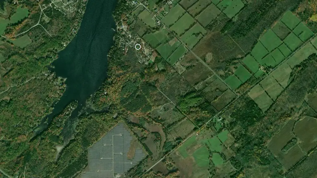 Aerial view of Waterways RV Resort and surroundings
