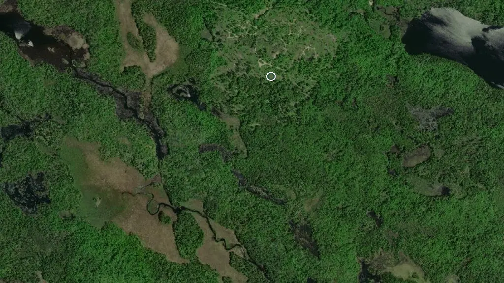 Aerial view of Hardwood Hills Campground and surroundings
