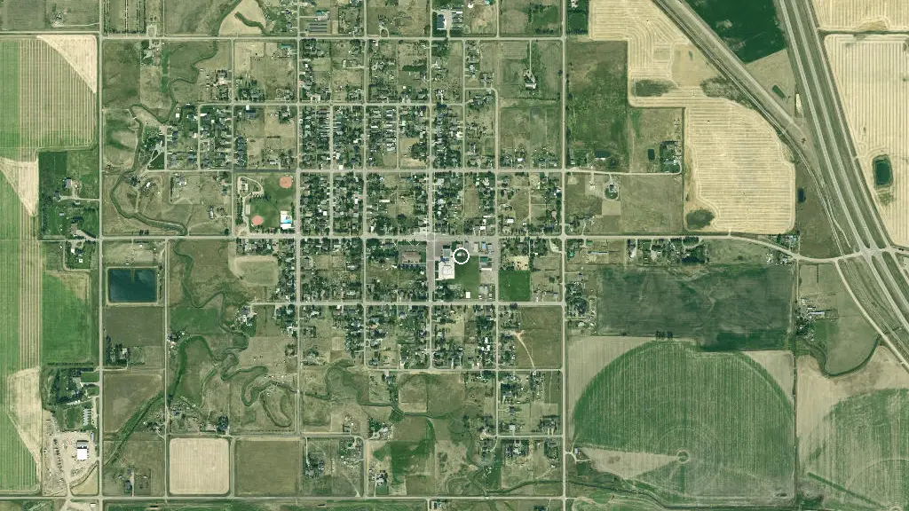 Aerial view of Centennial Reunion Square and surroundings