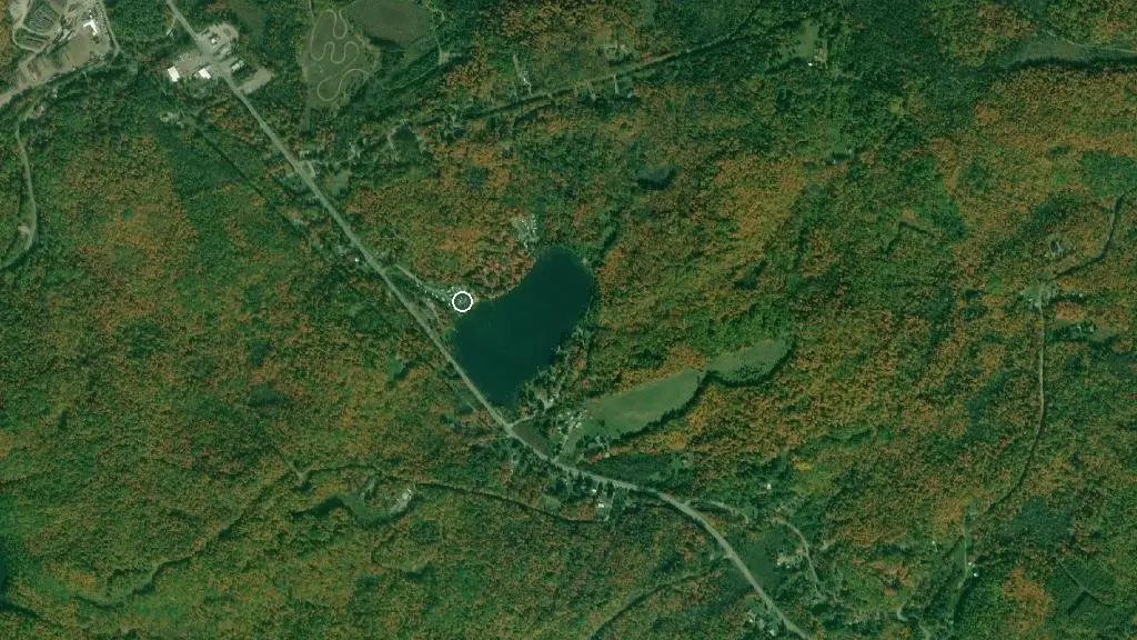 Aerial view of Bancroft Tent and Trailer Camp and surroundings