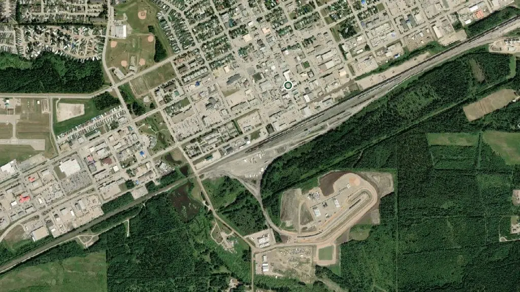 Aerial view of Willmore Recreation Park and surroundings