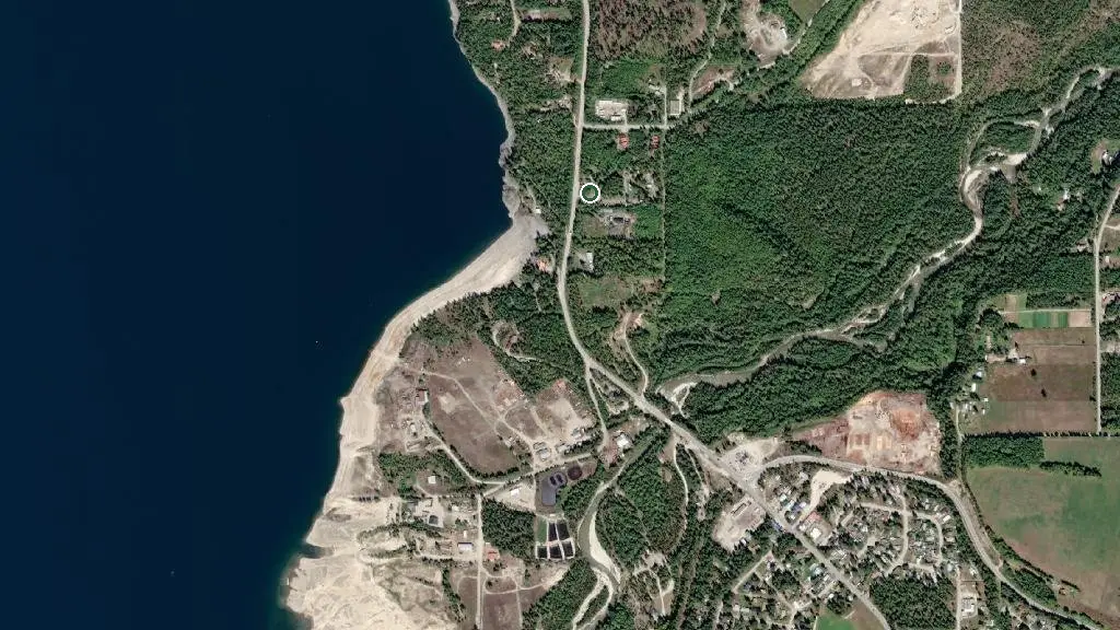Aerial view of KBR Campground and surroundings