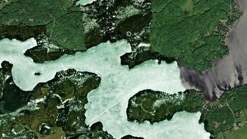 Aerial view of Inverness Tent & Trailer Park and surroundings