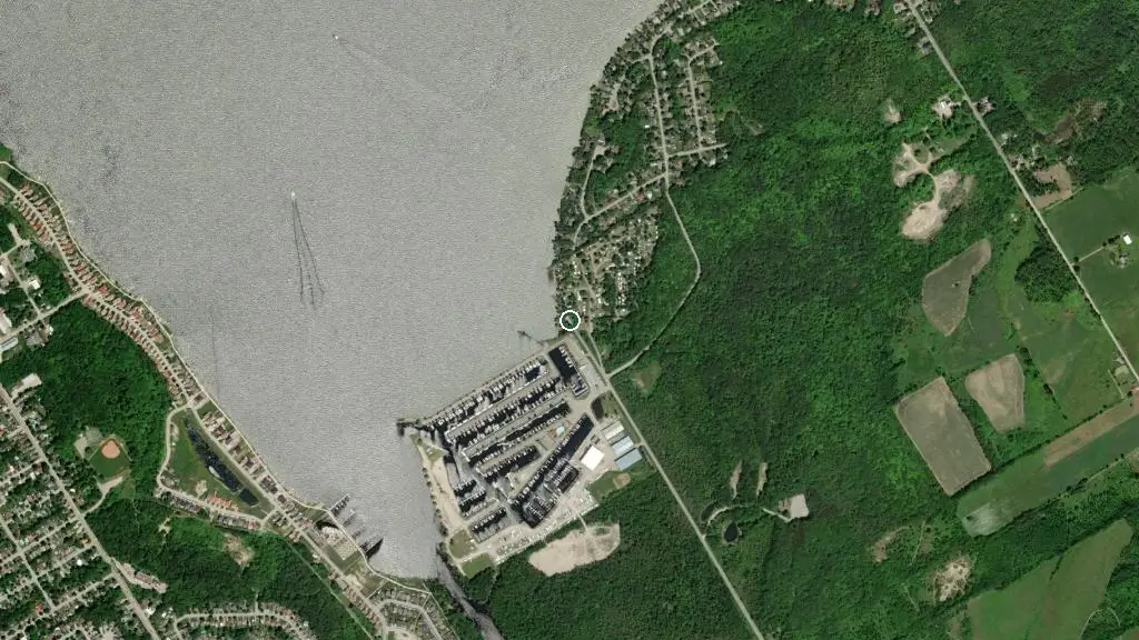 Aerial view of Bayfort Camp and surroundings