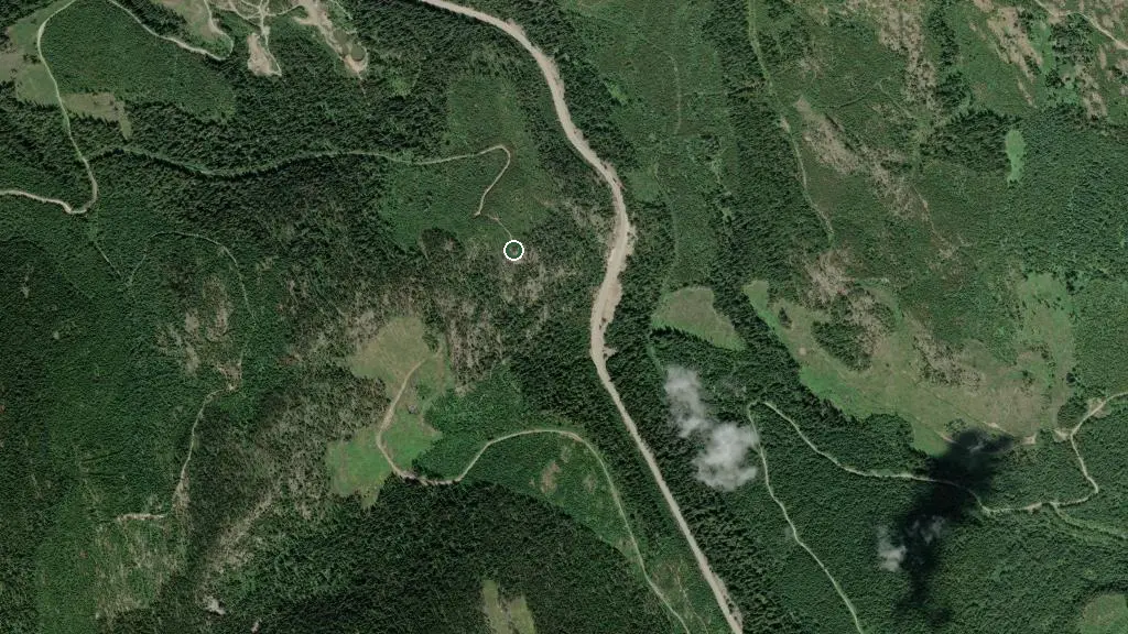 Aerial view of Eagle's Nest and surroundings