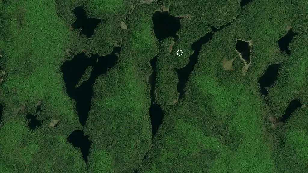 Aerial view of Lake Superior Provincial Park and surroundings