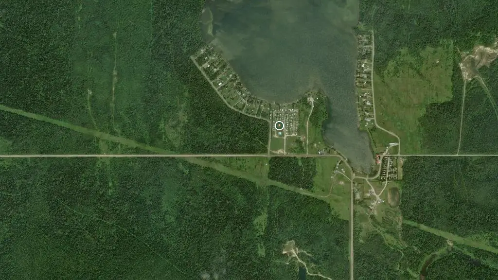 Aerial view of Gibb’s Camping & RV Resort and surroundings
