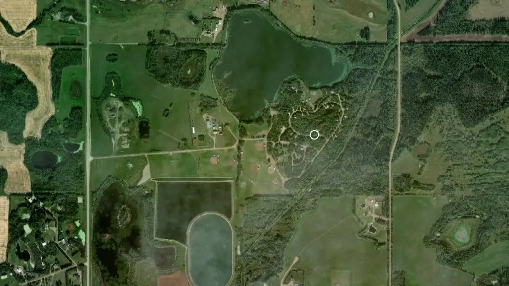 Aerial view of Cummings Lake Campground and surroundings