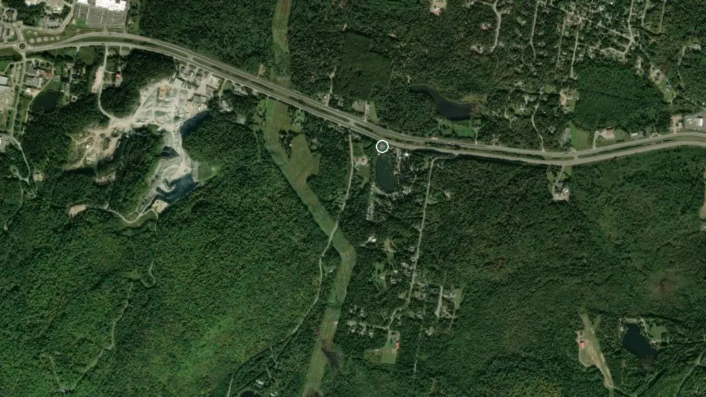 Aerial view of Camping Boréal and surroundings