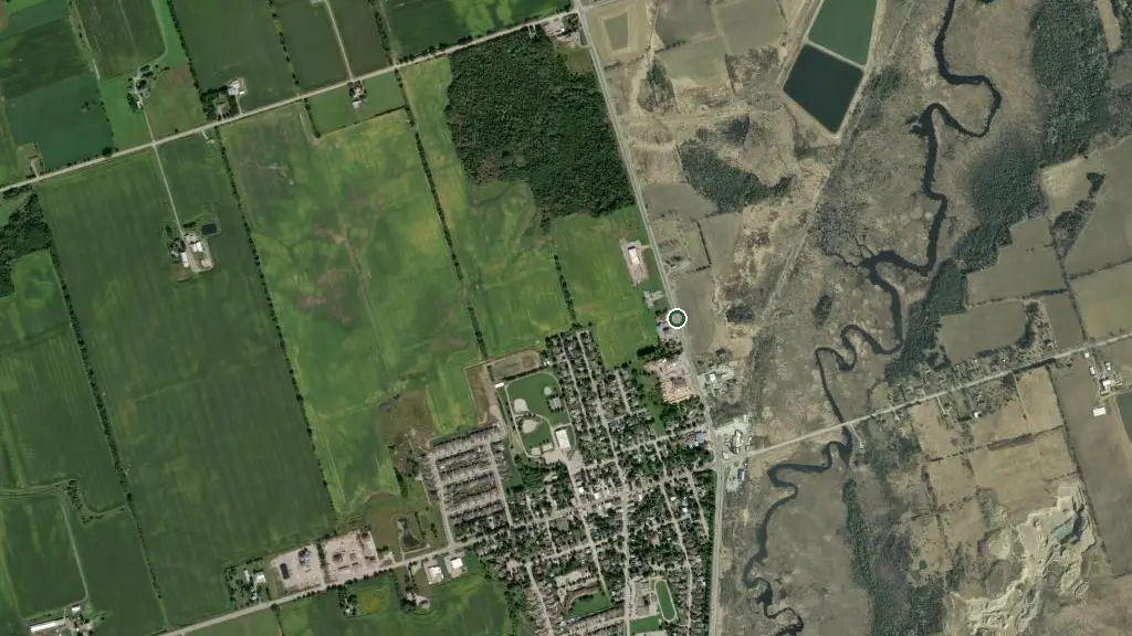 Aerial view of Trout Water Family Camping Ltd and surroundings