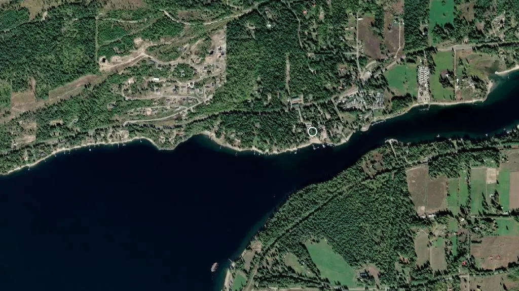 Aerial view of Nelson RV Park & Marina and surroundings