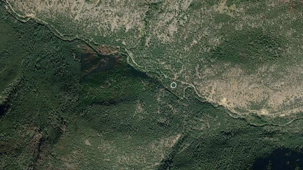 Aerial view of Buckhorn Campground and surroundings