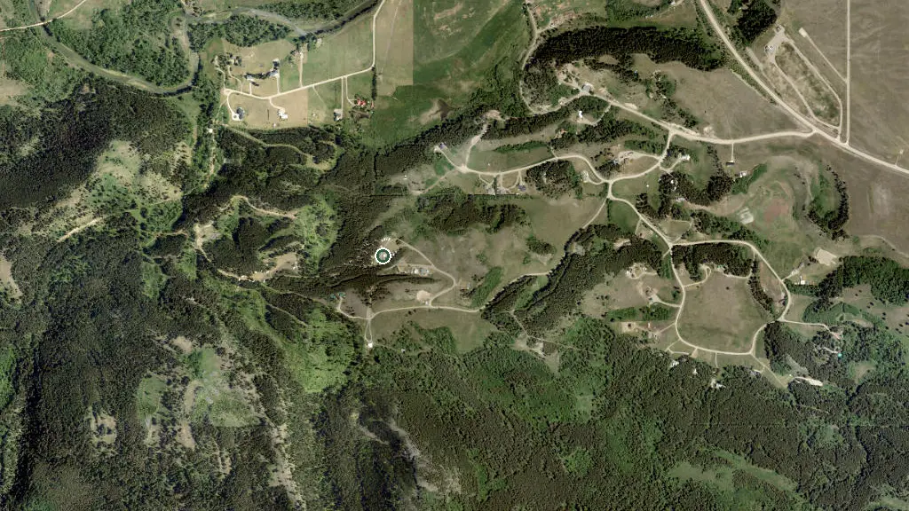 Aerial view of Hiawatha Campground and surroundings