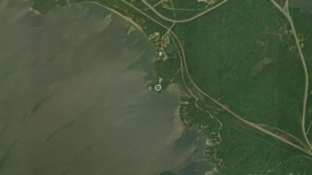 Aerial view of Camp Wilabosca and surroundings