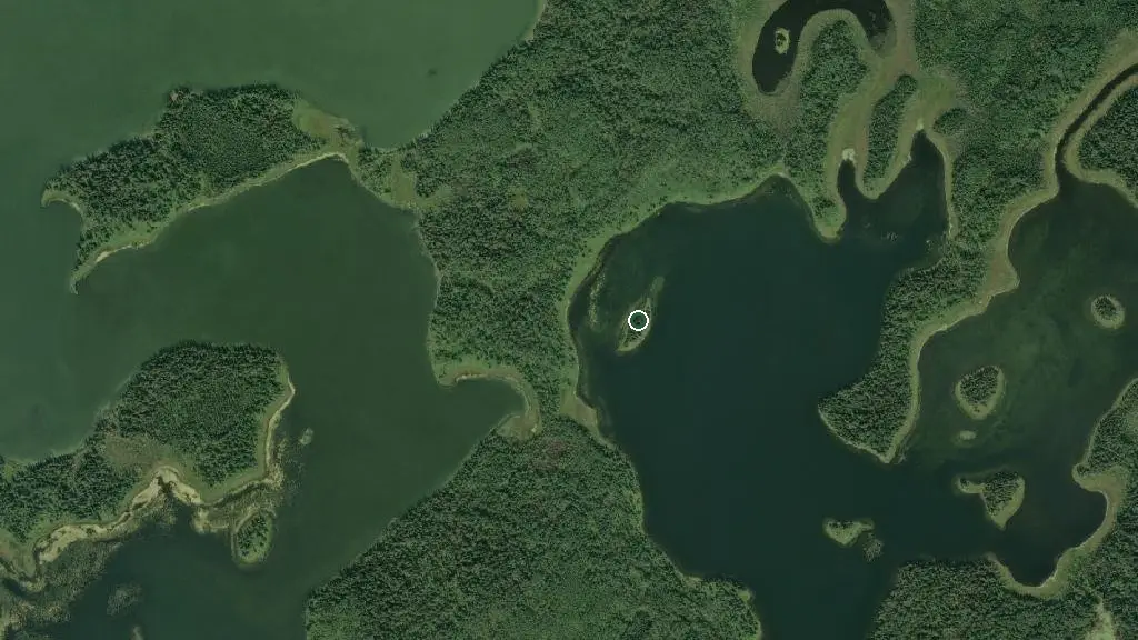 Aerial view of Blackett East Island and surroundings