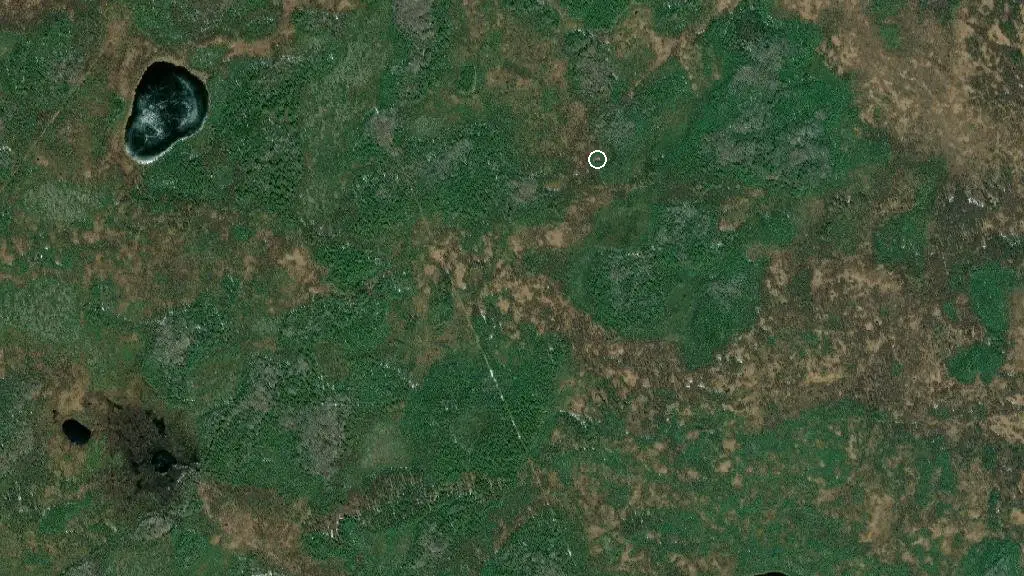 Aerial view of Chinchaga Wildland Provincial Park and surroundings