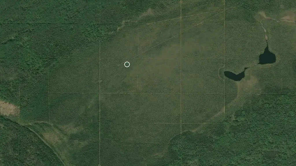 Aerial view of Lesser Slave Lake Wildland Provincial Park and surroundings