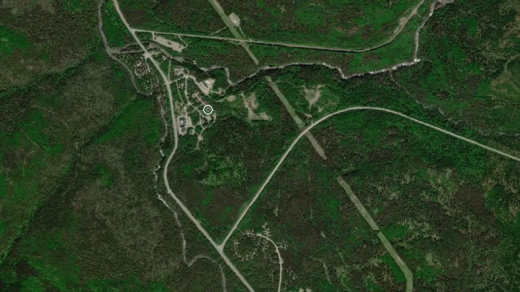 Aerial view of Chalet 21 and surroundings