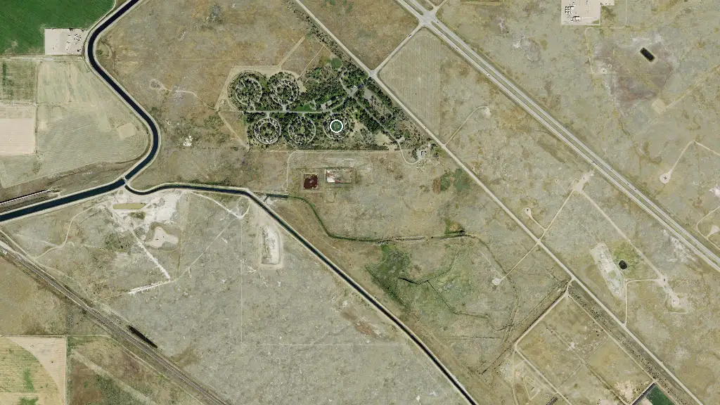 Aerial view of Tillebrook Provincial Park - Campground A and surroundings